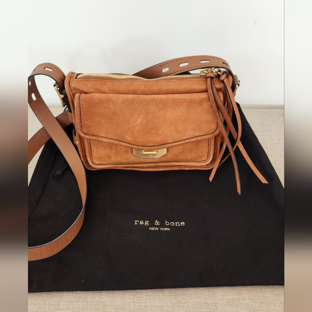 Rag & Bone New York.  Brown Leather Crossbody Bag